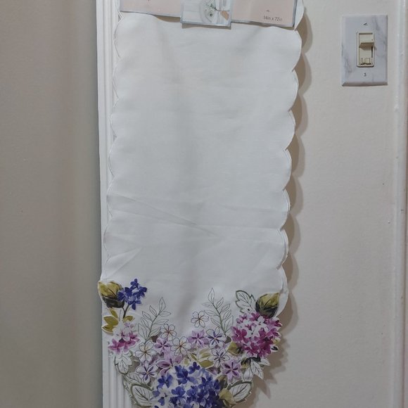 Spring Time Designer Tabletop Fashion Table Runner 14x72 Spr Hydrangea - Picture 5 of 11